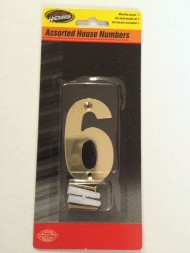 House Number Address Brass Color Metal 