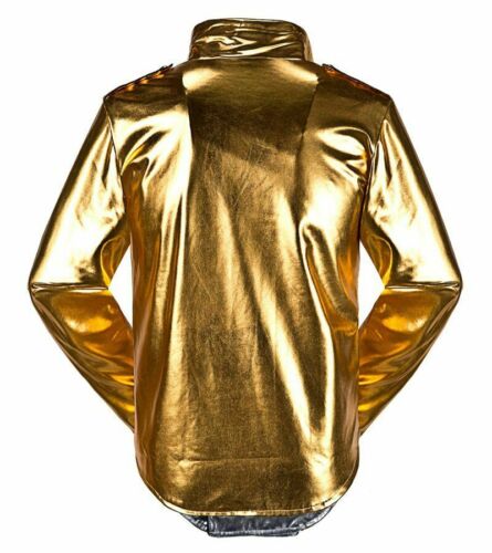 Men's Michael Jackson World Tour History Golden Outfit Jacket & Pants 