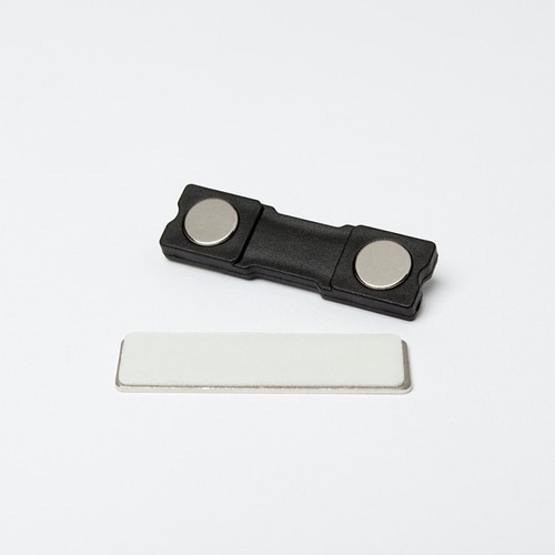 10 x MAGNET NAMENSSCHILD SEHR LEICHT /& STARK SCHONT KLEIDUNG MESSE BÜRO SCHWARZ
