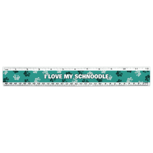 12 Inch Standard and Metric Plastic Ruler I Love Heart My R-S