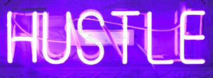 New Hustle Acrylic Gift Light Lamp Bar Wall Room Decor 15/"x6/"