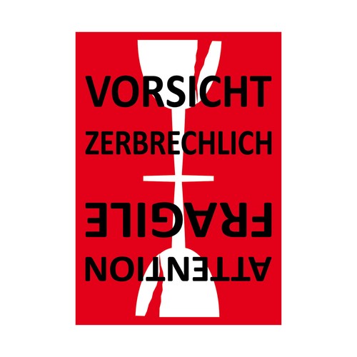 Aufkleber Sticker 7cm Achtung Vorsicht Glas Zerbrechlich Bruchgefahr Umzug Post Other Packing Tapes Straps Packing Shipping