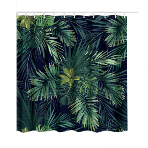 Banana Leaf Plant Printed Modern Bathroom Shower Curtain Waterproof 180x180cm 