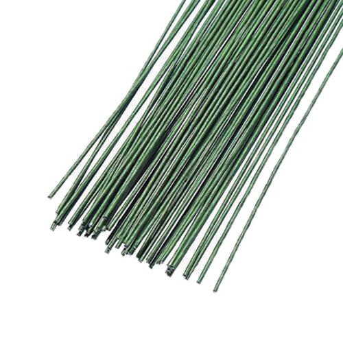 12Pcs Green Floral Tape Iron Wire Artificial Flower Stub Stem DIY Decor 60cm  Kc 