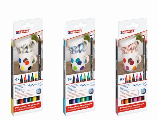 edding 4200 Porzellanstift Pinselstift Keramikpen 1-4mm Set wählbar