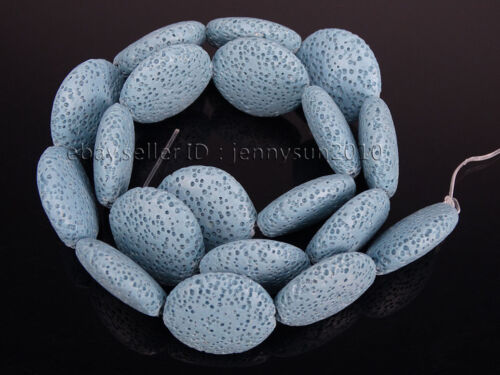 Colorful Volcanic Lava Gemstone Round Coin Spacer Loose Beads 16/'/' 20mm 26mm32mm