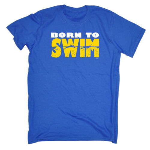 Funny Kids Childrens T-Shirt tee TShirt Born To Swim Swimming 