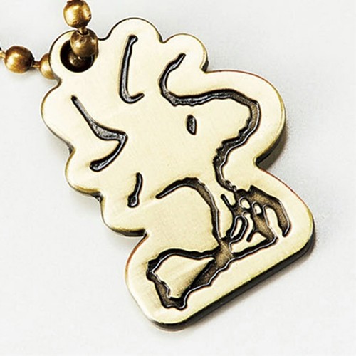 PEANUTS SNOOPY bi-fold Kiss Lock Mini Wallet Coin Card Purse Camel Color Japan