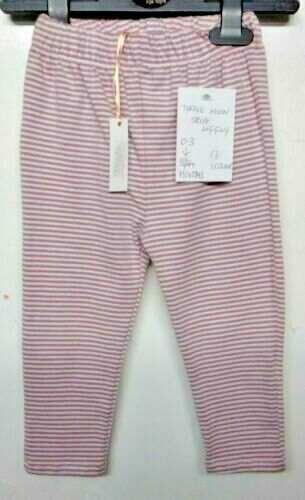 BABY GIRLS "TOFFEE MOON" DESIGNER BOUTIQUE LILAC STRIPED LEGGINGS NEW 6-24 MTHS 