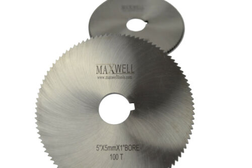 One Pc Maxwell HSS Milling Slotting Slitting Saw Cutters 5/" x 5 mm x 1/"