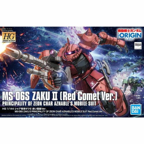 BANDAI HG 1//144 MS-06S ZAKU II Red Comet Ver Plastic Model Kit Gundam THE ORIGIN