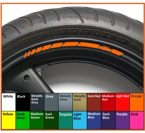 duke rc8 superduke sx 8 x KTM wheel rim decals stickers 20 colors available 