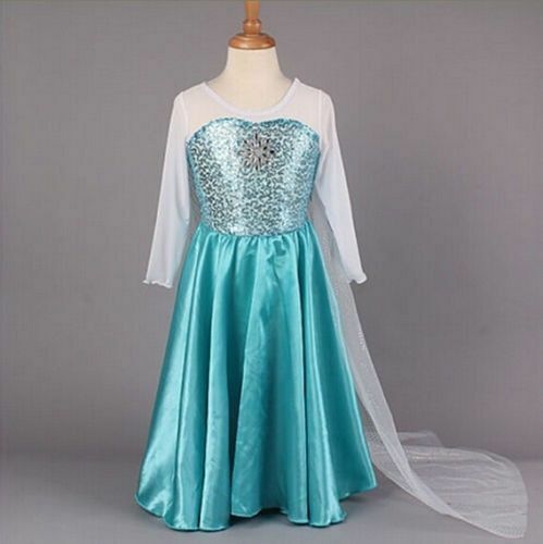 Niñas de Frozen Elsa Disfraz de princesa de fiesta vestido elegante conjunto para Juegos con disfraces 