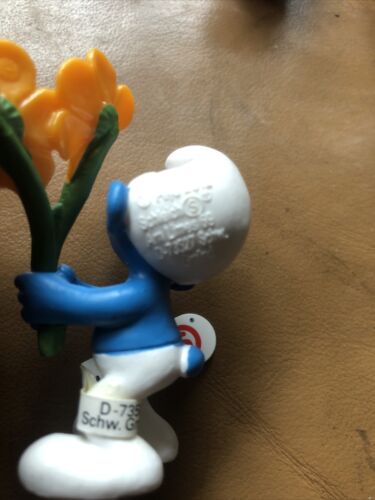 Bin Smurfs Thank You Flowers Smurf new with tags 