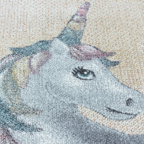Niños alfombra brevemente flor unicornio estrellas Design habitación infantil alfombra amarillo 