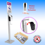 ZONA SINGLE SIGN ALUMINUM STAND SANITIZER STATION W// TOUCHLESS DISPENSER