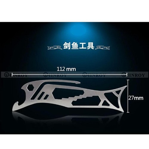 Swordfish EDC Multifunctional Wrench Screwdriver Bottle Opener Pocket Card Tool