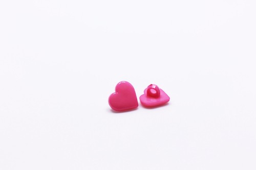 Cœur Rose tige Bouton Coeur-Forme Enfants Bébé Chemisier bouton 12 mm 20pcs