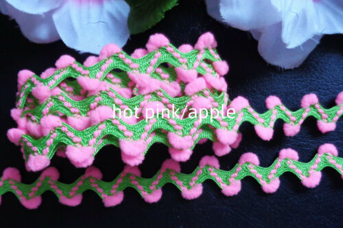 5/8 inch wide select color price for 1 yard Pom Pom Ric Rac 