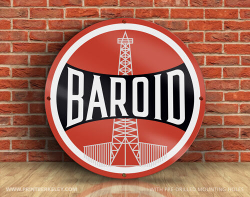 DiBond Aluminum Holes Baroid 23.5" Round Petroliana Repro Sign 