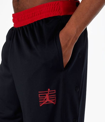 BLACK RED SNAP WARMUP PANTS SZ LARGE L NWT NEW NIKE AIR JORDAN 11 AH1551-011