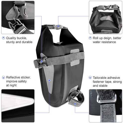 Waterproof Bicycle Bag Reflective Cycling Rear Seat Post Bag Large Capacity C2E6