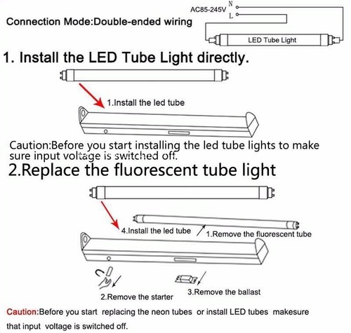 Free shipping F48T8 HO lamp 4FT LED Tube Light 4FT 36W replace Fluorescent bulb