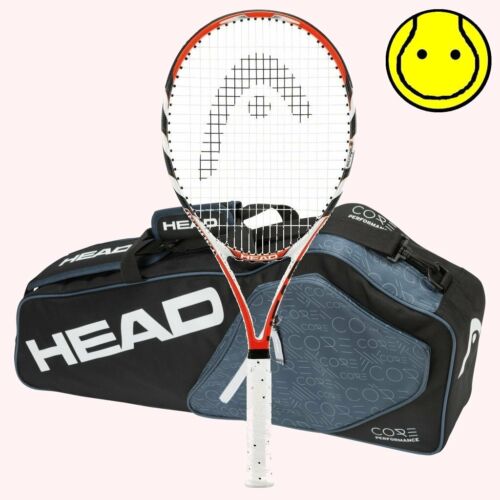 Head Microgel Radical OS Oversize all grip sizes with 3 Racquet Tennis Bag 