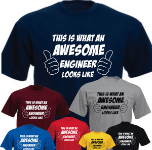 This Is What An Awesome Engineer Looks Like Funny New T-shirt Gift Present
