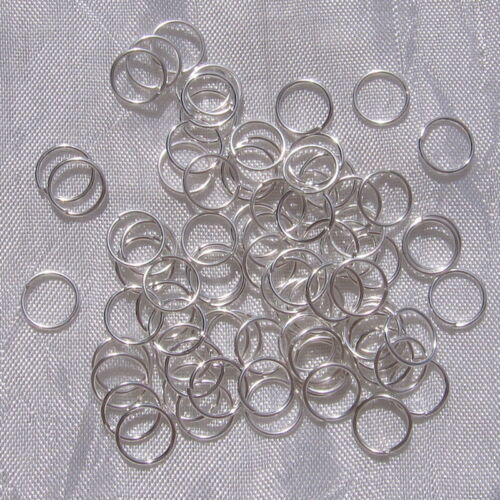 400 ANNEAUX 8MMx0,7MM METAL ARGENTE CLAIR pour breloques chaine mousquetons *A58