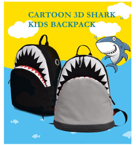 Piacere escolar 3D Estilo Tiburon para niños mochila de bebe matériel de lona Sacs 
