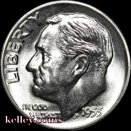 1955-D 10C Roosevelt Silver Dime BU