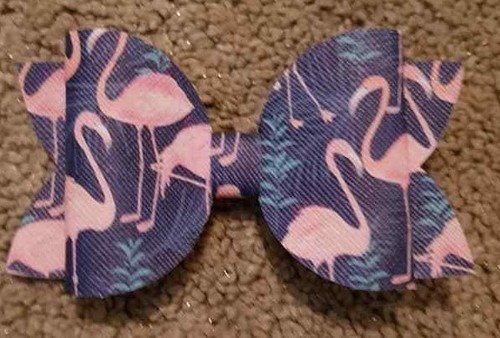Small /& Medium 2-3.5inch Flamingo Bows On Clips Extra Small