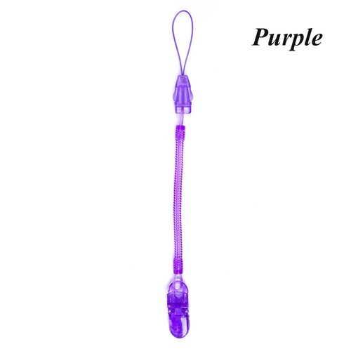 Feeding Nipple Holder Baby Soother Chain Spring Pacifier Clip Transparent Box