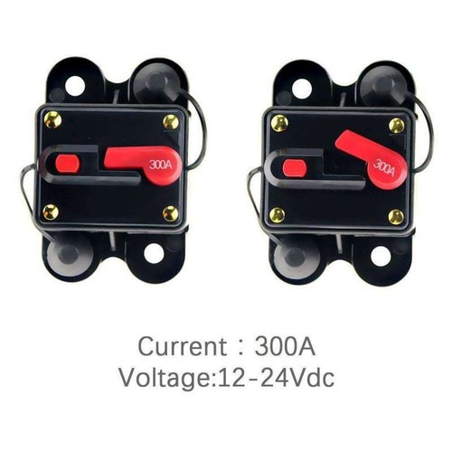 DC12-24V 300 AMP Car Audio Inline Circuit Breaker Fuse Holder Switch Manual Off