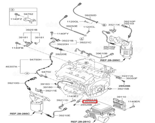 2.7L Camshaft Position Sensor Left Hyundai Azera KIA Sedona Amanti #393503E120