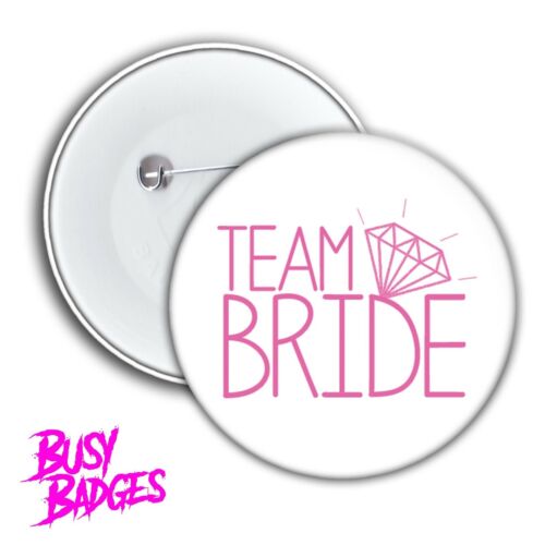 Details about  &nbsp;TEAM BRIDE - WHITE Badges - Hens Party Wedding Bridesmaid Maid Honor Decoration