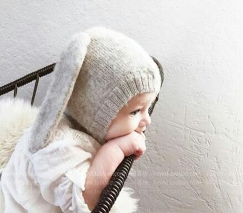 Süße Tier Hasenohren Design Baby Hut Toddle Babys Jungen Mädchen Stricken Mütze
