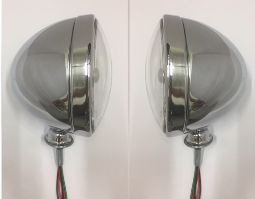 LED Turn Signal /& Running Light Dual Function Chrome Headlights 6 LED-12 Volt