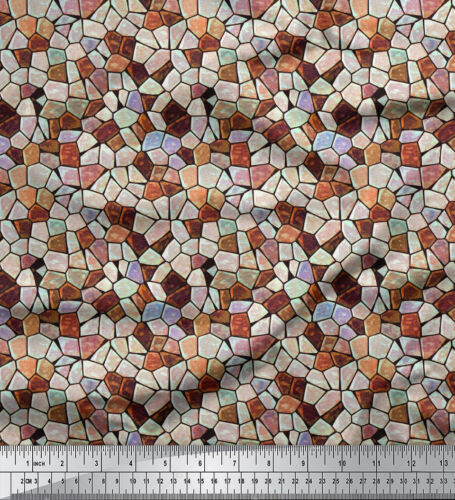 58/" breiten Stoff Rayon Viskose Mosaik 115 GSM Nähen liefern 1 Mtr