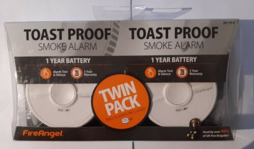 Fire Angel Toast preuve Fumée Alarme Twin Pack 