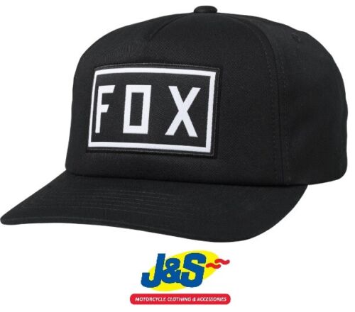 Fox Racing Drive Train Snapback Casquette De Baseball MX Motocross Noir Blanc j/&s