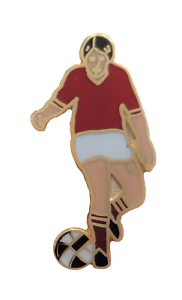 Red Football Player Pin Badge 
