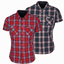 Da Uomo Nuovo Crosshatch backoff Manica Corta Camicia Rosso Blu controllato design S a XL