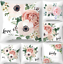 45X45cm Flower Love Decor Polyester Cushion Cover Pillow Case Home Sofa Decor UK