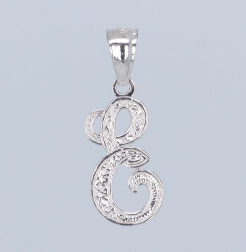 14k Gold Initial Letter S Charm Pendant Alphabet A-Z in Yellow or White Gold