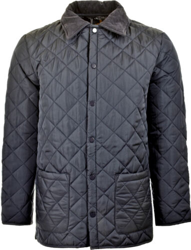 Soul Star Mens Quilted Jacket Diamond Quilted Pattern On Outside 