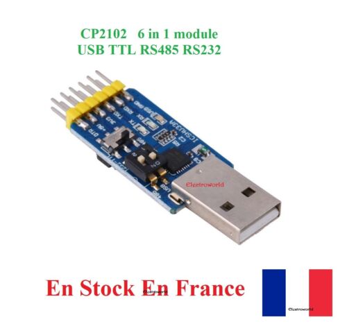 CP2102 USB to TTL RS232 USB TTL to RS485 Mutual Convert 6 in 1 Convert Module 