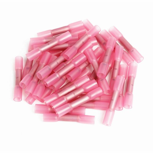 50PCS Waterproof Heat Shrink Wire Cable Connectors Crimps Seal Butt Sleeve HOT