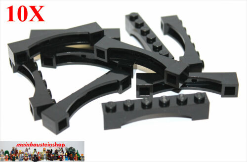 10x LEGO ® 92950 Arc Pierres Arcs Arch Bow 1x6 Noir Black Neuf 